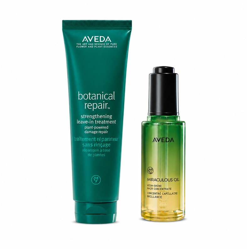 Purchase Aveda's Botanical Repair&trade; Strengthening Leave-In Treatment 100ml and Miraculous Oil 50ml Bundle for &euro;69.70*