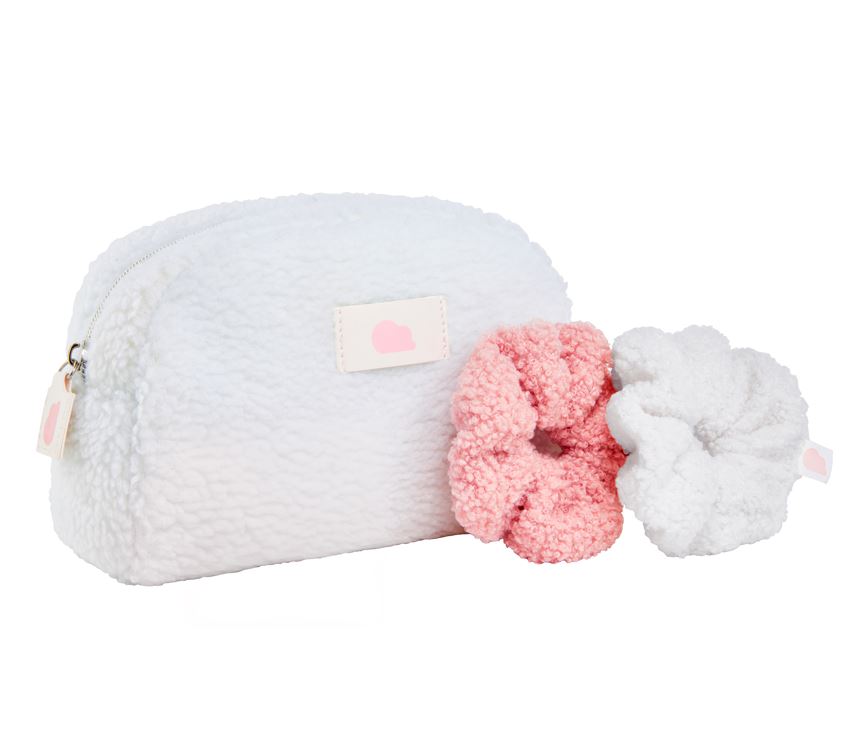 Receive a Complimentary Cloud Pink Fluffy Bag with Two Scrunchies, When You Purchase Any Ariana Grande Fragrance