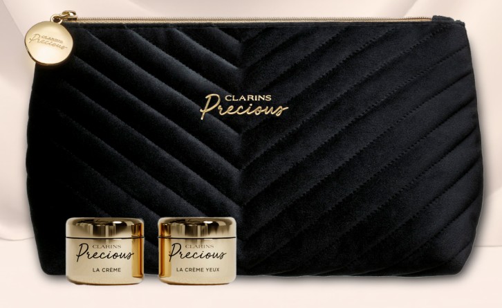 Receive a Complimentary Presious Gift, When You Purchase Three Clarins Products One to Be Moisturiser or Serum