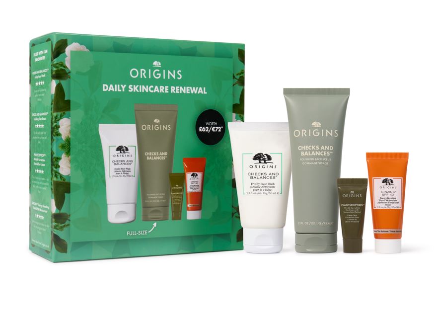 Receive a Complimentary Daily Skincare Renewal Set, Worth €72, When You Spend €75 on Origins